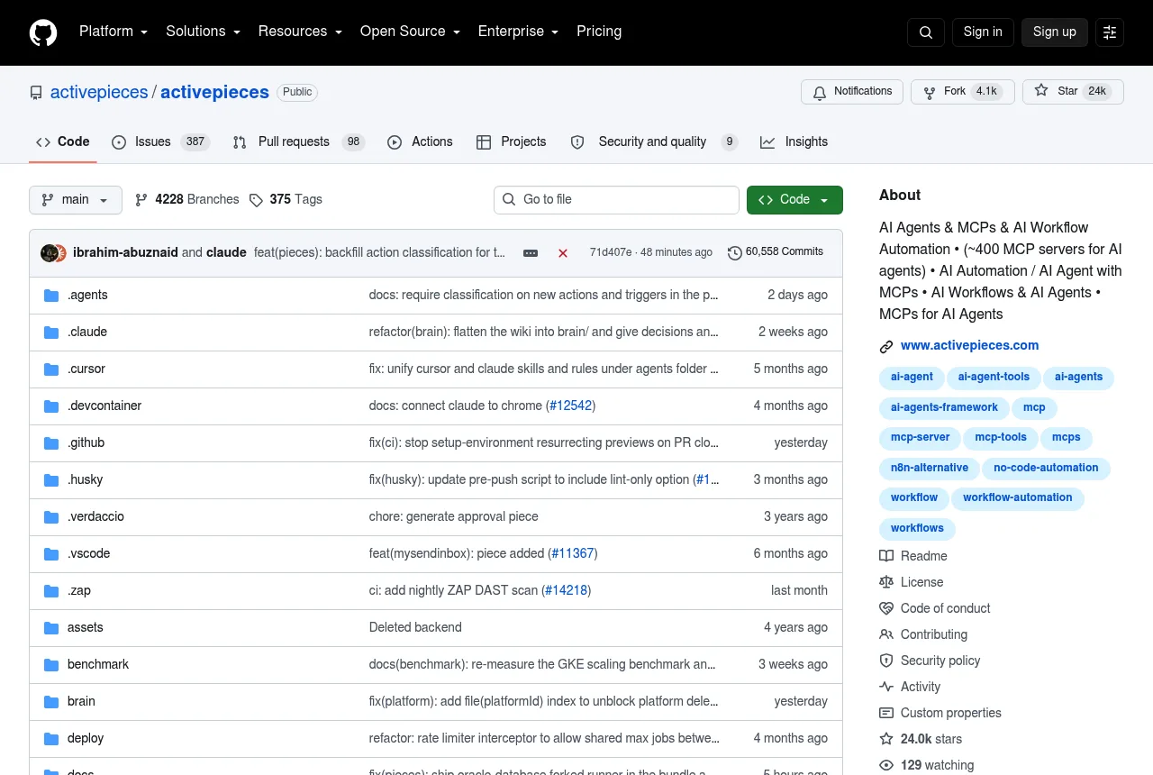 Captura de Activepieces